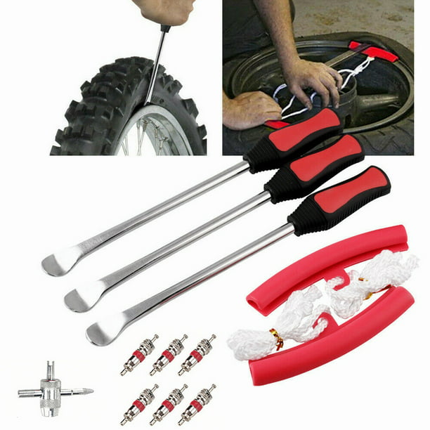 12 pc Tire Lever Tool Spoon Motorcycle Tire Change Bicycle Dirt Bike Touring Kit 